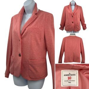 Gap The Academy Ponte Knit Coral Blazer Size 10 Preppy